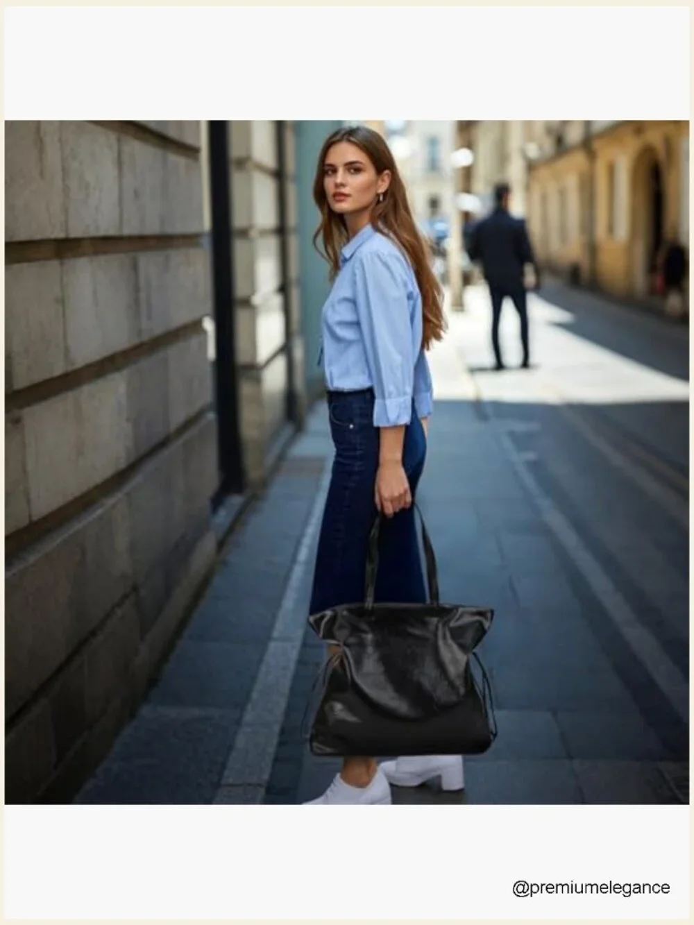 Large Tote Shoulder Bag Faux Leather Side Pocket Hobo